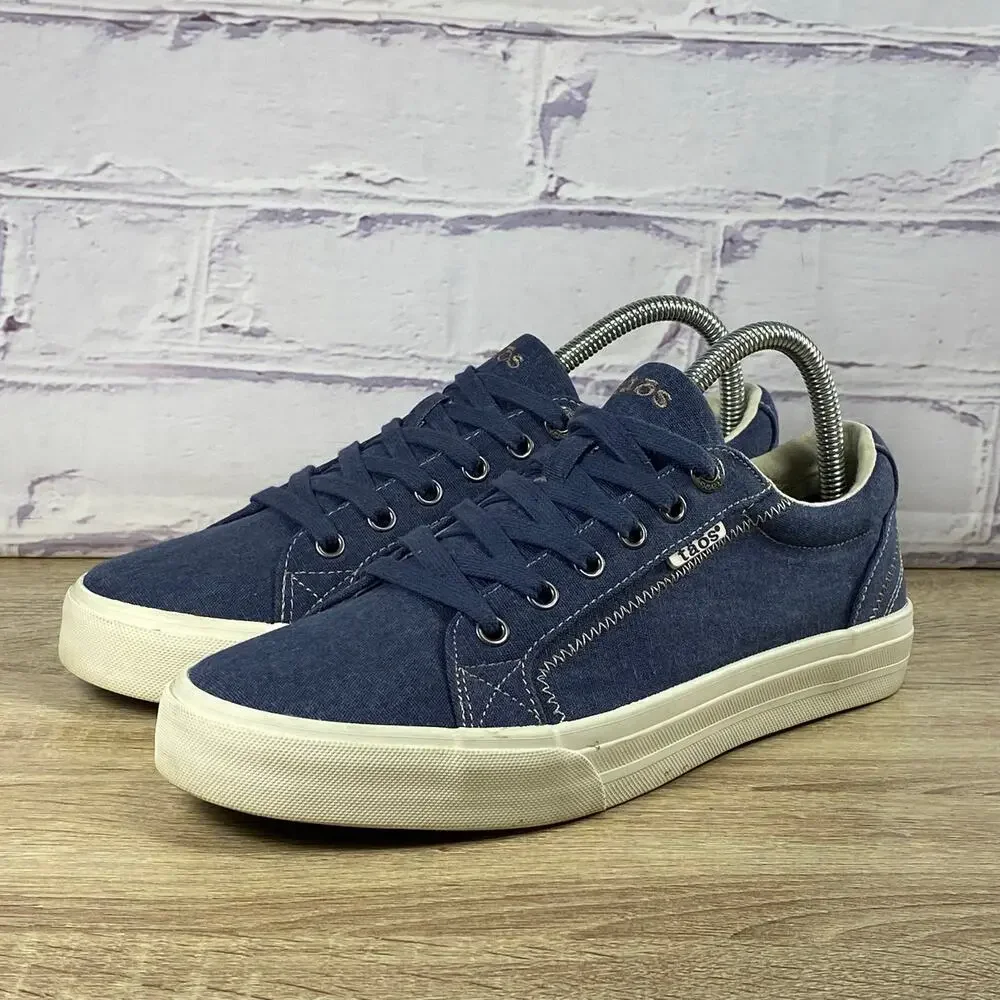 Taos Plim Soul Blue Canvas Sneakers Women's Size 9 Casual Lace Up Shoes